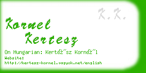 kornel kertesz business card